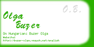 olga buzer business card